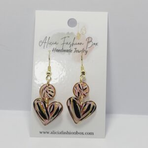amour heart earrings