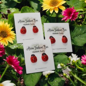 lady bug studs