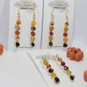 agate gemstone drop earrings