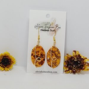 golden jasper dangles